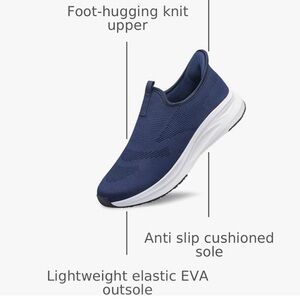 Men's slip on Walking Shoes Non Slip Laceless Size china 41 men's size 8 sneaker